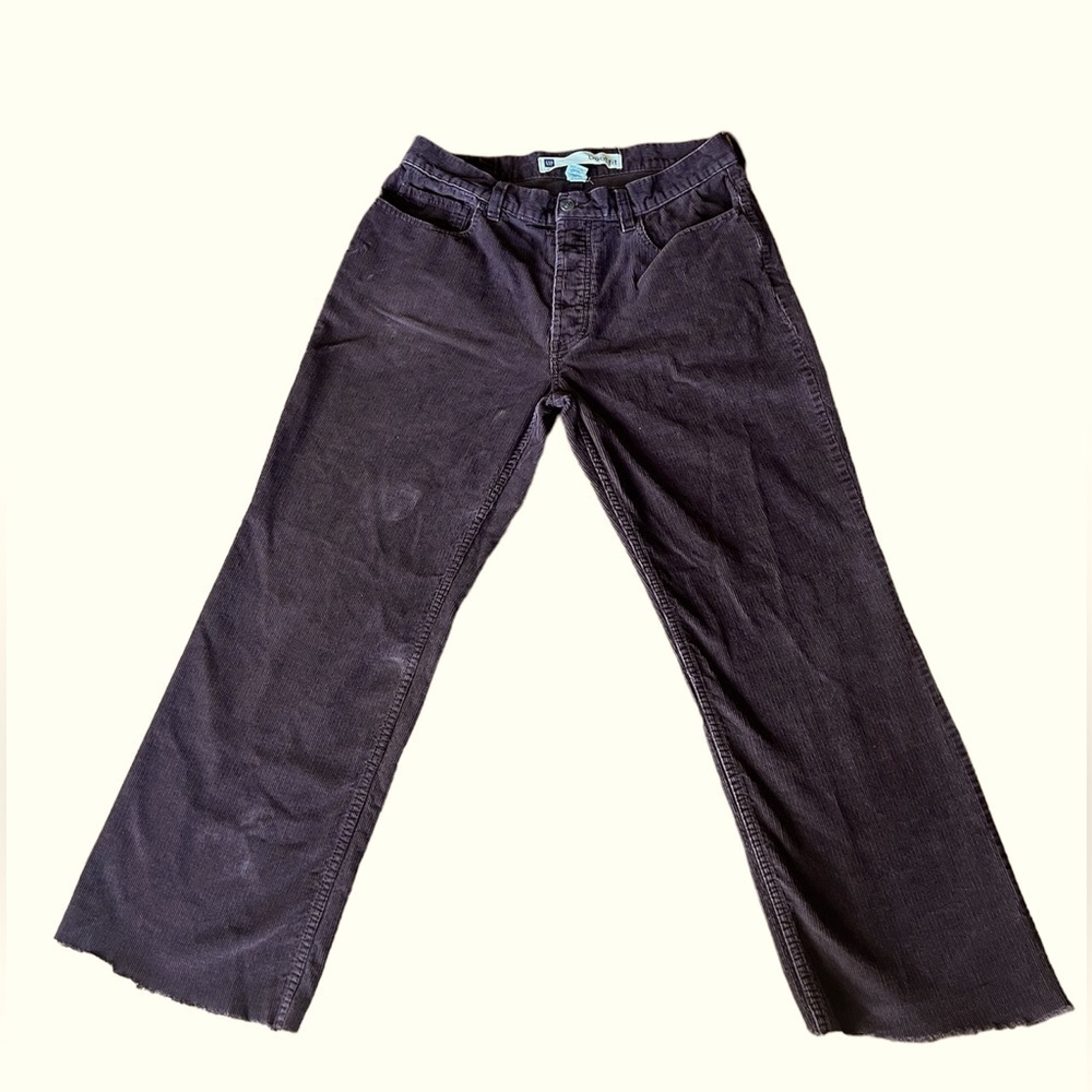 GAP boot-fit corduroy frayed jeans